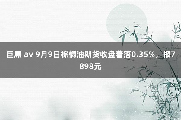 巨屌 av 9月9日棕榈油期货收盘着落0.35%，报7898元