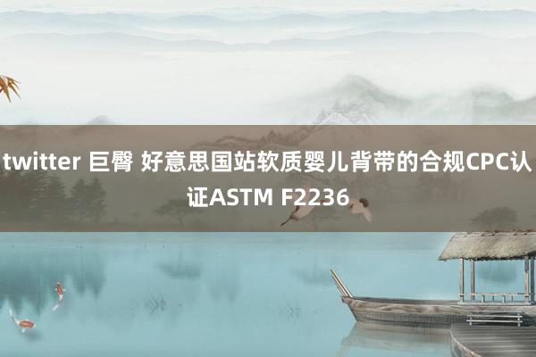 twitter 巨臀 好意思国站软质婴儿背带的合规CPC认证ASTM F2236