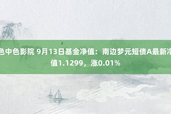 色中色影院 9月13日基金净值：南边梦元短债A最新净值1.1299，涨0.01%