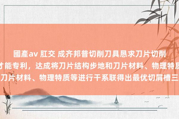 國產av 肛交 成齐邦普切削刀具恳求刀片切削槽三维参数化仿真分析才能专利，达成将刀片结构步地和刀片材料、物理特质等进行干系联得出最优切屑槽三维参数