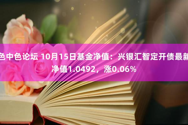 色中色论坛 10月15日基金净值：兴银汇智定开债最新净值1.0492，涨0.06%