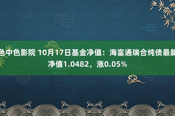 色中色影院 10月17日基金净值：海富通瑞合纯债最新净值1.0482，涨0.05%