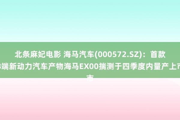 北条麻妃电影 海马汽车(000572.SZ)：首款B端新动力汽车产物海马EX00揣测于四季度内量产上市