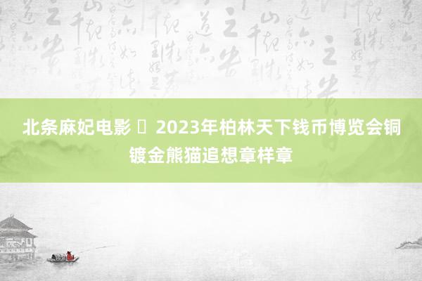 北条麻妃电影 ​2023年柏林天下钱币博览会铜镀金熊猫追想章样章