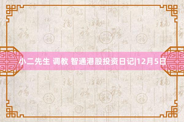 小二先生 调教 智通港股投资日记|12月5日