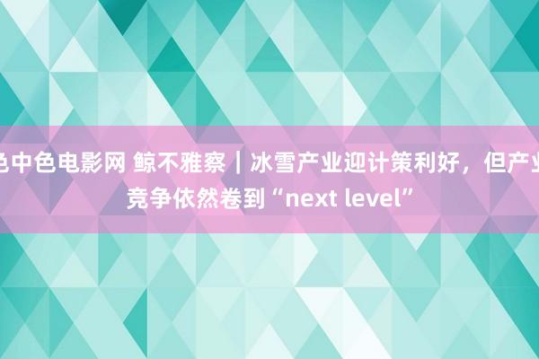 色中色电影网 鲸不雅察｜冰雪产业迎计策利好，但产业竞争依然卷到“next level”